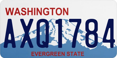 WA license plate AXQ1784