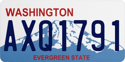 WA license plate AXQ1791