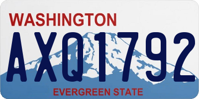WA license plate AXQ1792