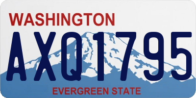 WA license plate AXQ1795