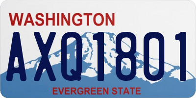 WA license plate AXQ1801