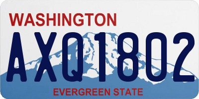 WA license plate AXQ1802