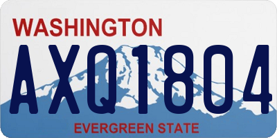 WA license plate AXQ1804