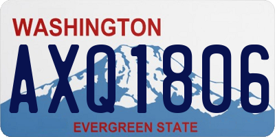 WA license plate AXQ1806