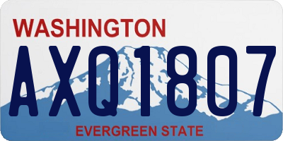 WA license plate AXQ1807
