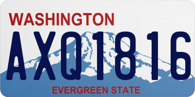 WA license plate AXQ1816