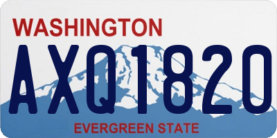 WA license plate AXQ1820