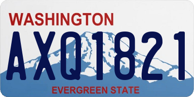 WA license plate AXQ1821