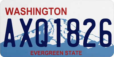 WA license plate AXQ1826