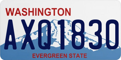 WA license plate AXQ1830