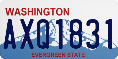 WA license plate AXQ1831