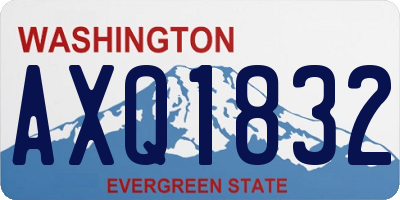 WA license plate AXQ1832