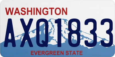 WA license plate AXQ1833