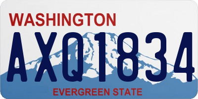 WA license plate AXQ1834