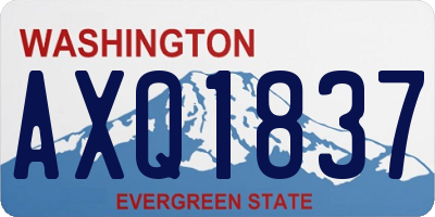 WA license plate AXQ1837