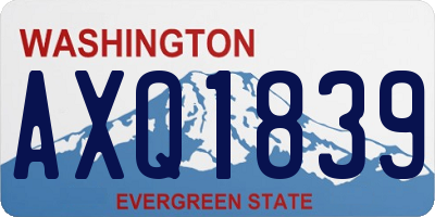 WA license plate AXQ1839