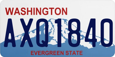 WA license plate AXQ1840