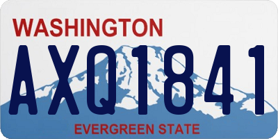 WA license plate AXQ1841