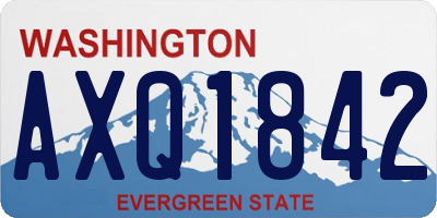WA license plate AXQ1842