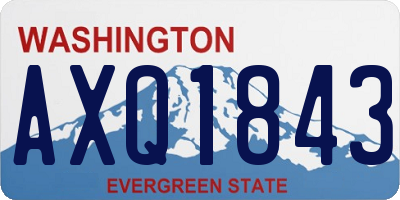 WA license plate AXQ1843