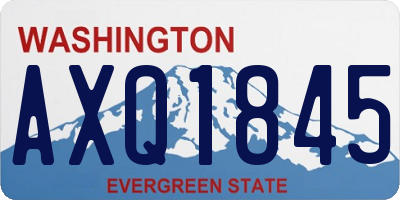WA license plate AXQ1845