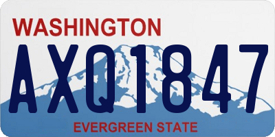 WA license plate AXQ1847