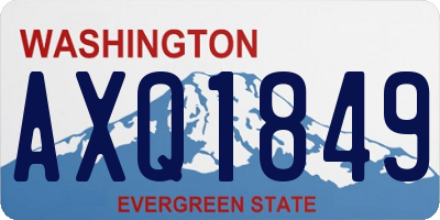 WA license plate AXQ1849