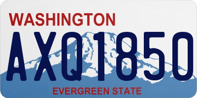 WA license plate AXQ1850