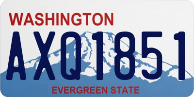 WA license plate AXQ1851