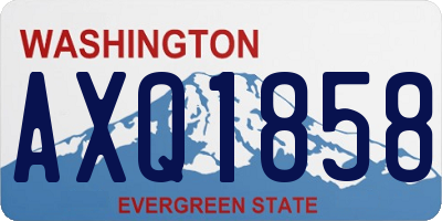 WA license plate AXQ1858