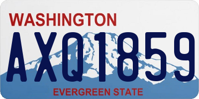 WA license plate AXQ1859