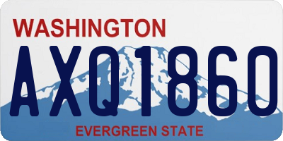 WA license plate AXQ1860