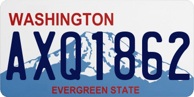 WA license plate AXQ1862