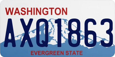 WA license plate AXQ1863