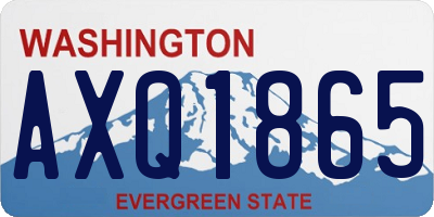WA license plate AXQ1865