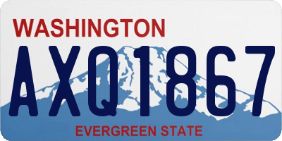 WA license plate AXQ1867