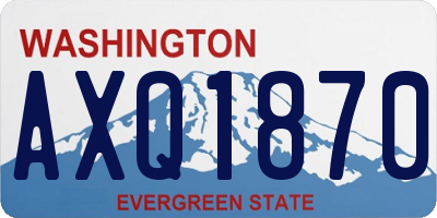 WA license plate AXQ1870