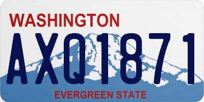 WA license plate AXQ1871