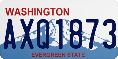 WA license plate AXQ1873