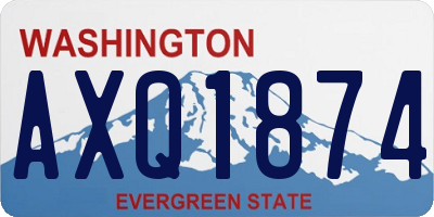 WA license plate AXQ1874