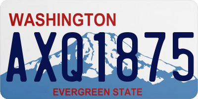 WA license plate AXQ1875