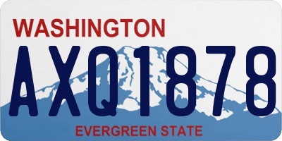 WA license plate AXQ1878