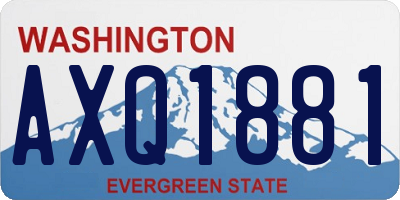WA license plate AXQ1881