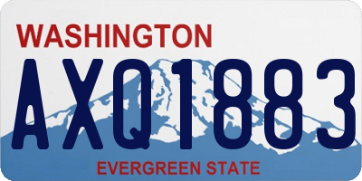 WA license plate AXQ1883