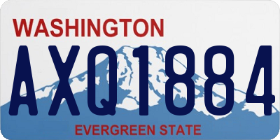 WA license plate AXQ1884