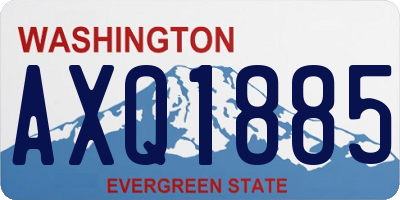 WA license plate AXQ1885