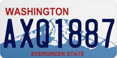 WA license plate AXQ1887