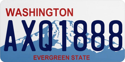 WA license plate AXQ1888