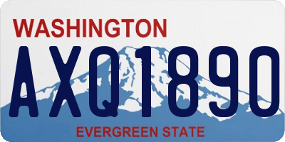 WA license plate AXQ1890