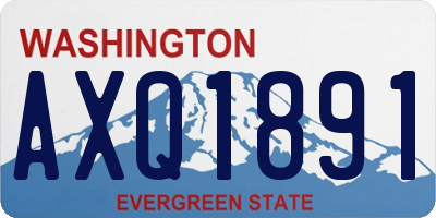 WA license plate AXQ1891